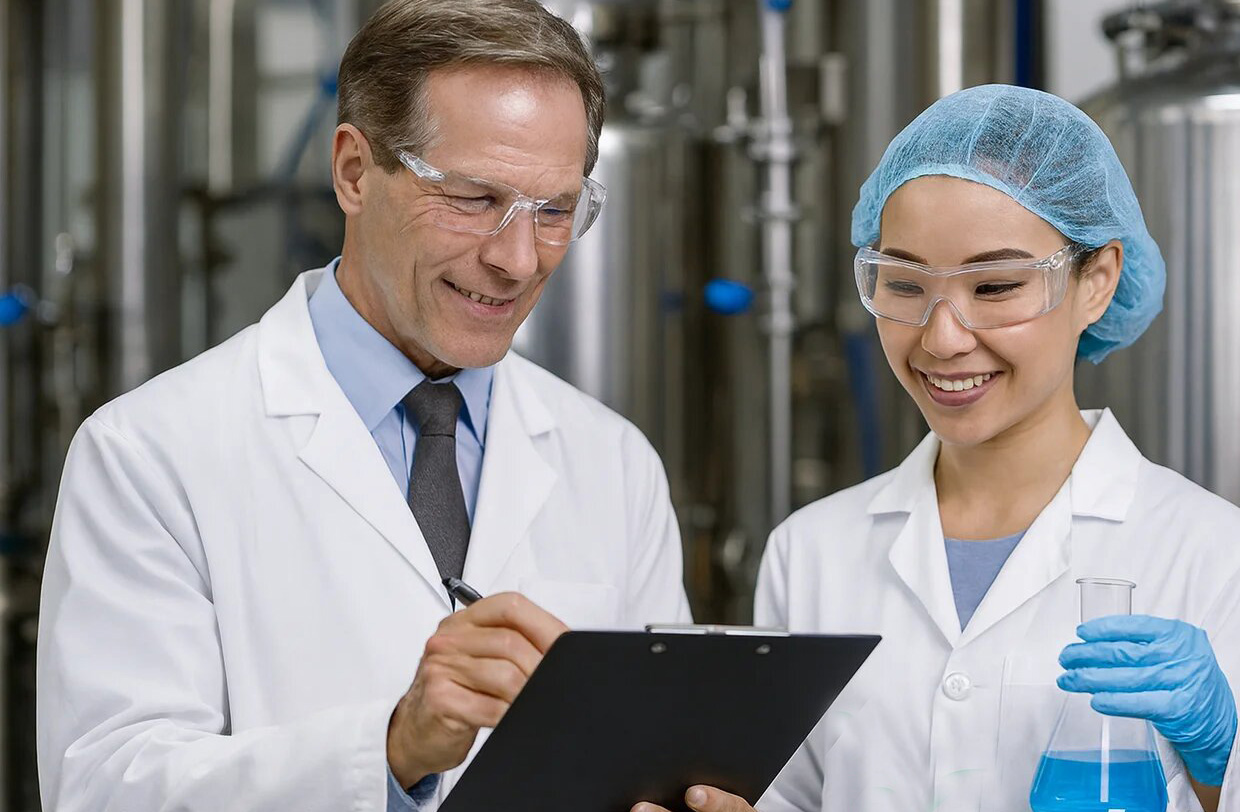 Frustrated researcher in lab